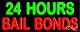 BRAND NEW 24 HOURS BAIL BONDS 32x13 REAL NEON SIGN withCUSTOM OPTIONS 10508