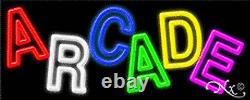 BRAND NEW ARCADE 32x13 MULTICOLOR REAL NEON SIGN WithCUSTOM OPTIONS 11175