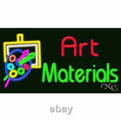BRAND NEW ART MATERIALS 37x20 withLOGO REAL NEON SIGN WithCUSTOM OPTION 11656