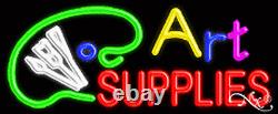BRAND NEW ART SUPPLIES 32x13 WithLOGO REAL NEON SIGN withCUSTOM OPTIONS 10935