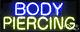 BRAND NEW BODY PIERCING 32x13 REAL NEON SIGN withCUSTOM OPTIONS 10163