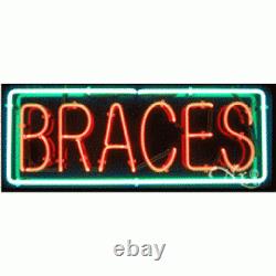 BRAND NEW BRACES 32x13 BORDER REAL NEON SIGN withCUSTOM OPTIONS 10500