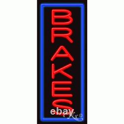 BRAND NEW BRAKES 32x13 VERTICAL BORDER REAL NEON SIGN WithCUSTOM OPTIONS 11525