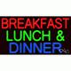 BRAND NEW BREAKFAST LUNCH & DINNER 37x20 REAL NEON SIGN withCUSTOM OPTION 11669