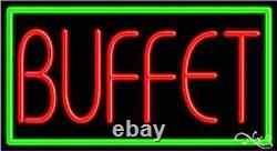 BRAND NEW BUFFET 37x20x3 BORDER REAL NEON SIGN withCUSTOM OPTIONS 11055