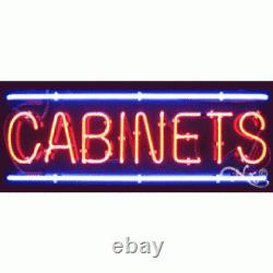 BRAND NEW CABINETS 32x13 BORDER REAL NEON SIGN withCUSTOM OPTIONS 10518