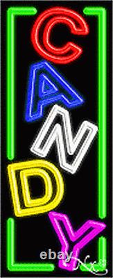 BRAND NEW CANDY VERTICAL 32x13 WithBORDER REAL NEON SIGN withCUSTOM OPTIONS 10975