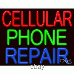BRAND NEW CELLULAR PHONE REPAIR 31x24 REAL NEON SIGN WithCUSTOM OPTIONS 11673