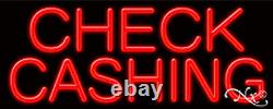 BRAND NEW CHECK CASHING 32x13 REAL NEON SIGN WithCUSTOM OPTIONS 11181