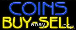 BRAND NEW COINS BUY SELL 32x13 REAL NEON SIGN WithCUSTOM OPTIONS 11183