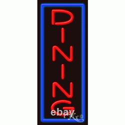 BRAND NEW DINING 32x13 VERTICAL BORDER REAL NEON SIGN WithCUSTOM OPTIONS 11539