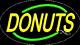 BRAND NEW DONUTS 30x17 OVAL BORDER REAL NEON SIGN withCUSTOM OPTIONS 14194