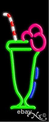 BRAND NEW DRINKS LOGO 32x13 VERTICAL REAL NEON SIGN withCUSTOM OPTIONS 10660