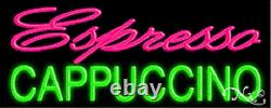 BRAND NEW ESPRESSO CAPPUCCINO 32x13 REAL NEON SIGN withCUSTOM OPTIONS 10054