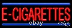 BRAND NEW E CIGARETTES 32x13x3 BORDER REAL NEON SIGN withCUSTOM OPTIONS 11384