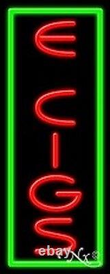 BRAND NEW E CIGS 32x13 VERTICAL BORDER REAL NEON SIGN WithCUSTOM OPTIONS 11546