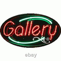 BRAND NEW GALLERY 30x17 OVAL BORDER REAL NEON SIGN withCUSTOM OPTIONS 14210