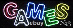 BRAND NEW GAMES 32x13 REAL NEON SIGN withCUSTOM OPTIONS 10064
