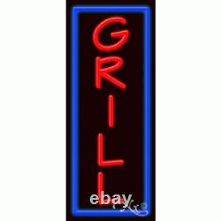 BRAND NEW GRILL 32x13 VERTICAL BORDER REAL NEON SIGN WithCUSTOM OPTIONS 11565