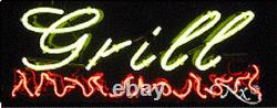 BRAND NEW GRILL 32x13 WithLOGO REAL NEON SIGN withCUSTOM OPTIONS 10806