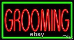 BRAND NEW GROOMING 37x20 WithBORDER REAL NEON SIGN withCUSTOM OPTIONS 11079