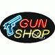 BRAND NEW GUN SHOP 30x17 OVAL LOGO REAL NEON SIGN withCUSTOM OPTION 14349