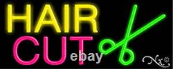BRAND NEW HAIR CUT 32x13 LOGO REAL NEON SIGN withCUSTOM OPTIONS 10072