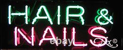 BRAND NEW HAIR & NAILS 32x13 REAL NEON SIGN withCUSTOM OPTIONS 10362