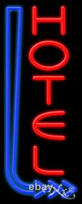 BRAND NEW HOTEL 32x13 VERTICAL withARROW REAL NEON SIGN WithCUSTOM OPTIONS 11576