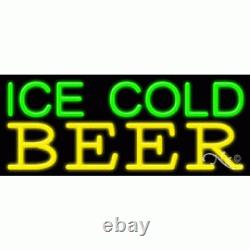 BRAND NEW ICE COLD BEER 32x13 REAL NEON SIGN withCUSTOM OPTIONS 11428