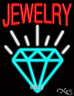 BRAND NEW JEWELRY 31x24 WithLOGO REAL NEON SIGN withCUSTOM OPTIONS 10396