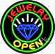 BRAND NEW JEWELRY OPEN 26x26x3 ROUND REAL NEON SIGN withCUSTOM OPTIONS 11152
