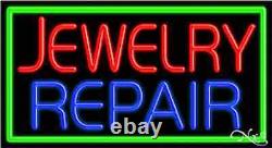 BRAND NEW JEWELRY REPAIR 37x20 WithBORDER REAL NEON SIGN withCUSTOM OPTIONS 11085