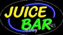 BRAND NEW JUICE BAR 30x17 OVAL BORDER REAL NEON SIGN withCUSTOM OPTIONS 14231