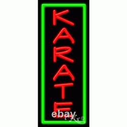 BRAND NEW KARATE 32x13 VERTICAL BORDER REAL NEON SIGN WithCUSTOM OPTIONS 11583