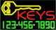 BRAND NEW KEYS WithYOUR PHONE NUMBER 37x20 REAL NEON SIGN WithCUSTOM OPTIONS 15076