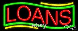 BRAND NEW LOANS 32x13 WithBORDER REAL NEON SIGN withCUSTOM OPTIONS 10825
