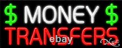 BRAND NEW MONEY TRANSFERS withLOGO 32x13 REAL NEON SIGN WithCUSTOM OPTIONS 11210