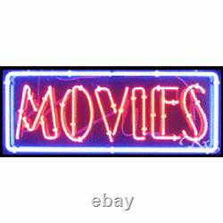 BRAND NEW MOVIES 32x13 BORDER REAL NEON SIGN withCUSTOM OPTIONS 10263