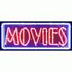 BRAND NEW MOVIES 32x13 BORDER REAL NEON SIGN withCUSTOM OPTIONS 10263