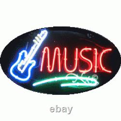 BRAND NEW MUSIC 30x17 OVAL LOGO REAL NEON SIGN withCUSTOM OPTIONS 14360