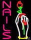 BRAND NEW NAILS 31x24 WithLOGO REAL NEON SIGN withCUSTOM OPTIONS 10471