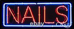 BRAND NEW NAILS 32x13 BORDER REAL NEON SIGN withCUSTOM OPTIONS 10093
