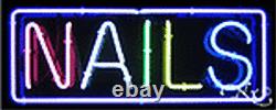 BRAND NEW NAILS 32x13 BORDER REAL NEON SIGN withCUSTOM OPTIONS 10168