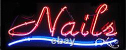 BRAND NEW NAILS 32x13 UNDERLINED REAL NEON SIGN withCUSTOM OPTIONS 10094