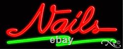 BRAND NEW NAILS 32x13 UNDERLINED REAL NEON SIGN withCUSTOM OPTIONS 10265