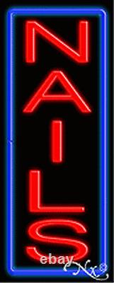 BRAND NEW NAILS 32x13 VERTICAL BORDER REAL NEON SIGN withCUSTOM OPTIONS 10334