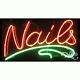 BRAND NEW NAILS 37x20x3 UNDERLINED REAL NEON SIGN withCUSTOM OPTIONS 10345