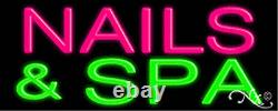 BRAND NEW NAILS & SPA 32x13 REAL NEON SIGN withCUSTOM OPTIONS 10368