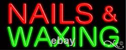 BRAND NEW NAILS & WAXING 32x13 REAL NEON SIGN withCUSTOM OPTIONS 10470